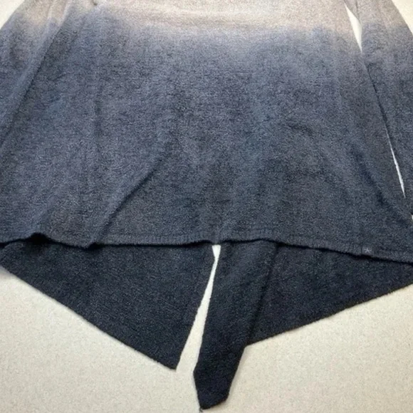 Barefoot Dreams Cozychic Lite Knit Gray Navy Blue Ombre Cardigan Size  L/XL - Picture 3 of 8